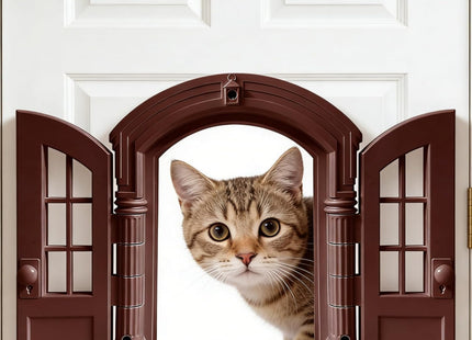 Puerta Interior Decorativa para Gatos 🐱🚪