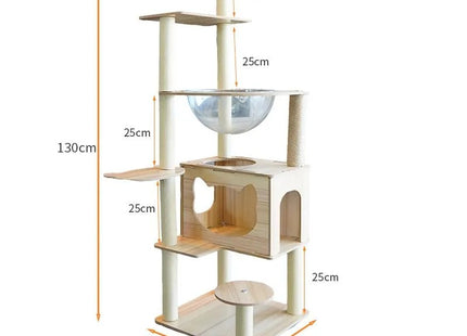 Rascador para Gatos Grande con Torre, Casita y Mirador